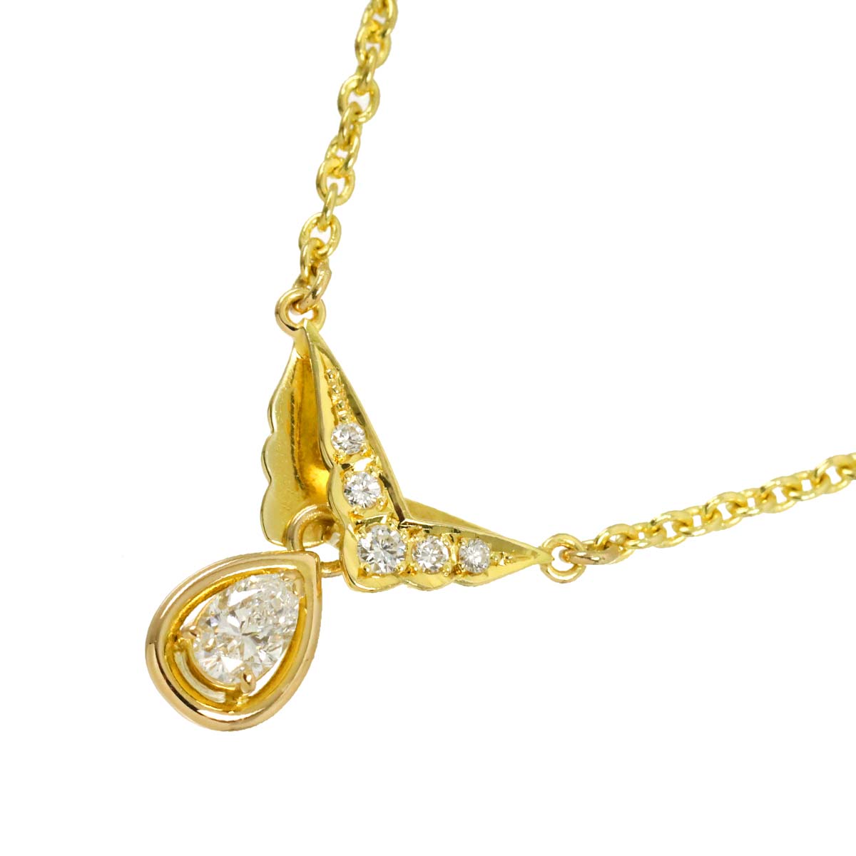 Diamond 0.33/0.09ct Necklace 18K Yellow Gold 750
