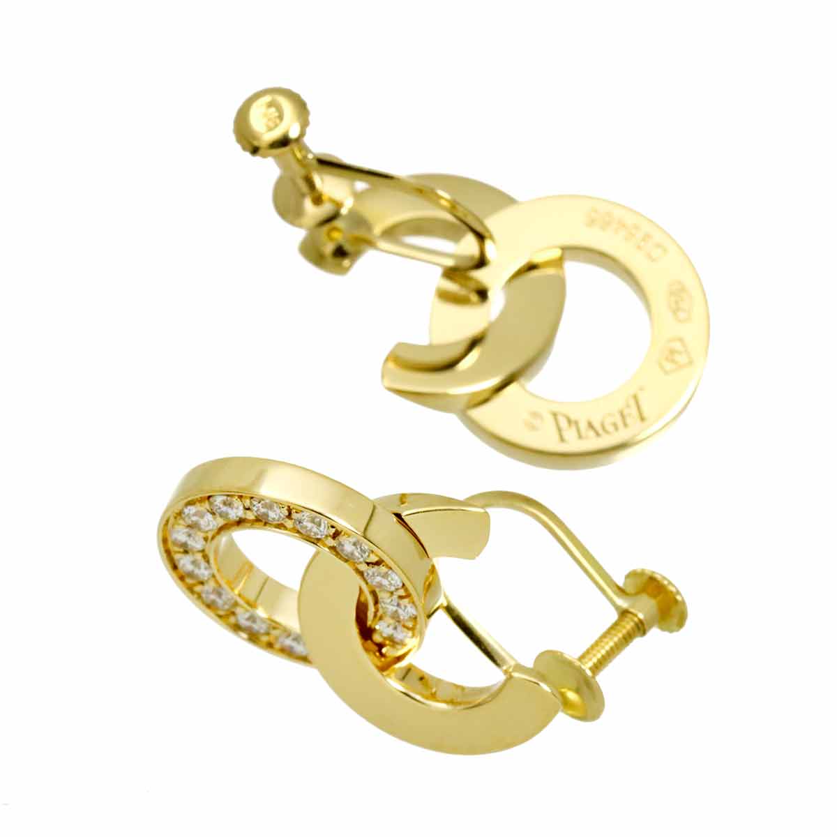 Diamond Earrings 18K YG 750