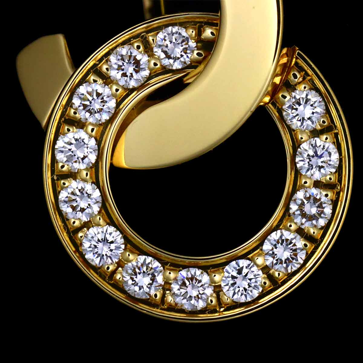 Diamond Earrings 18K YG 750