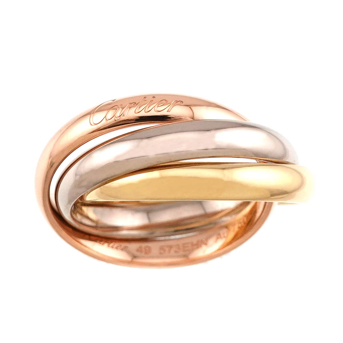 Trinity Ring 18K YG WG PG 750 Size49 4.75-5(US)