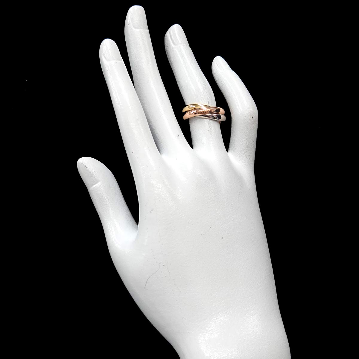 Trinity Ring 18K YG WG PG 750 Size49 4.75-5(US)