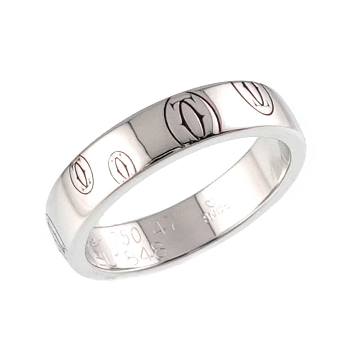 Happy Birthday SM Ring 18K White Gold 750 Size45 3.25(US)