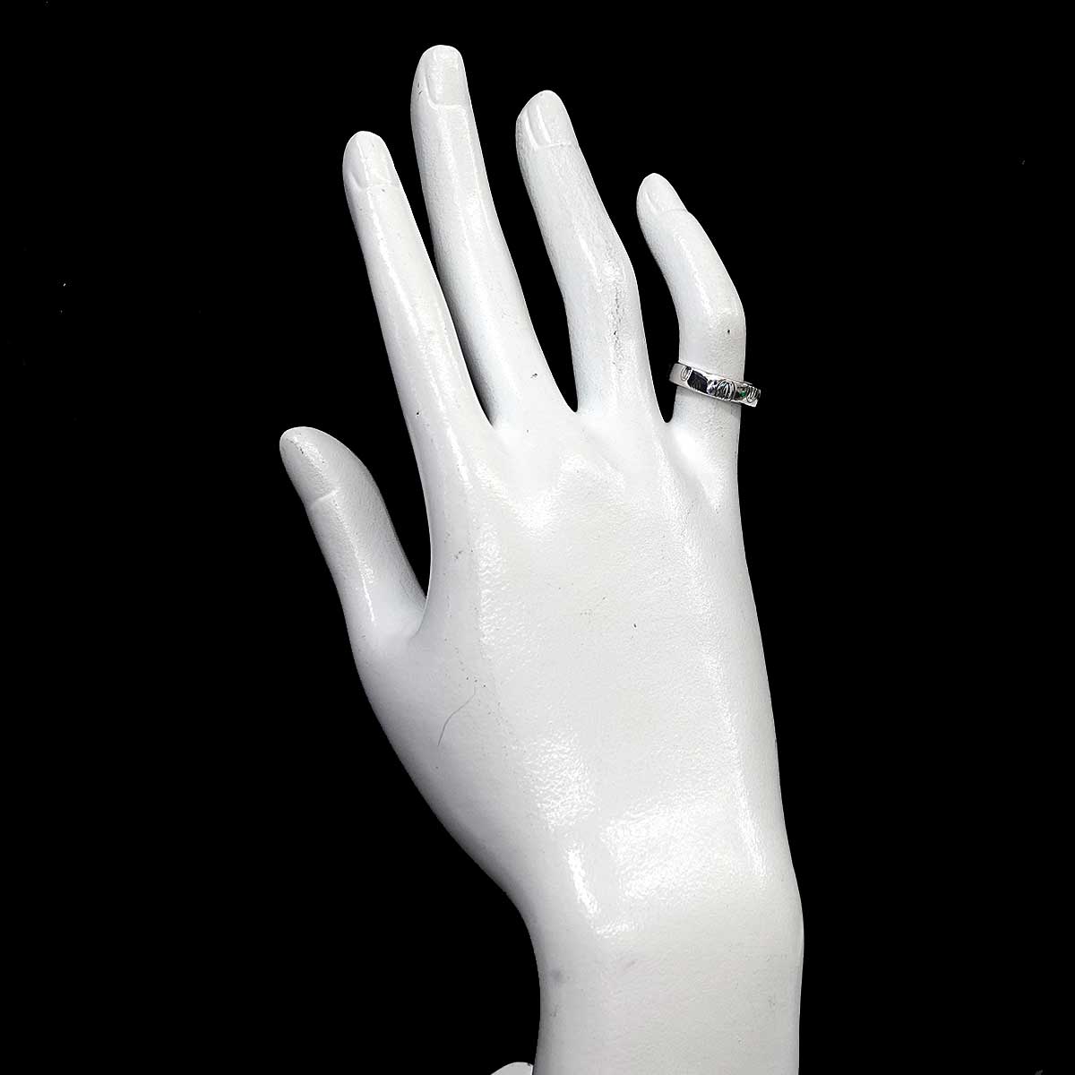 Happy Birthday SM Ring 18K White Gold 750 Size45 3.25(US)