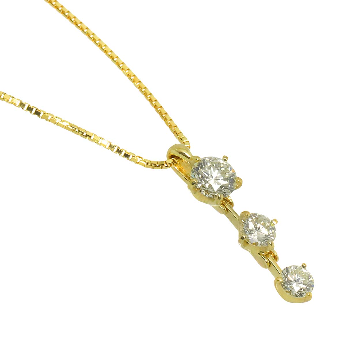 Diamond 0.53ct Necklace K18 YG 750
