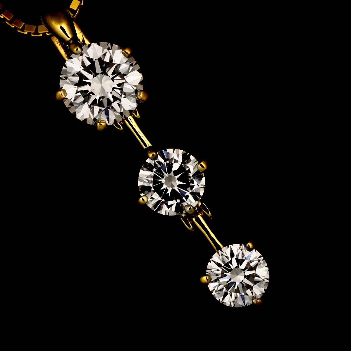 Diamond 0.53ct Necklace K18 YG 750