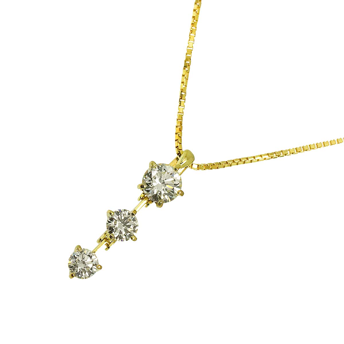 Diamond 0.53ct Necklace K18 YG 750