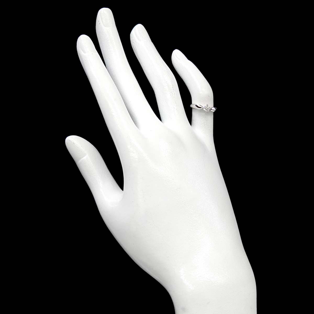 Diamond 0.19ct D/VS1/EX Ring Platinum size3.25(US)