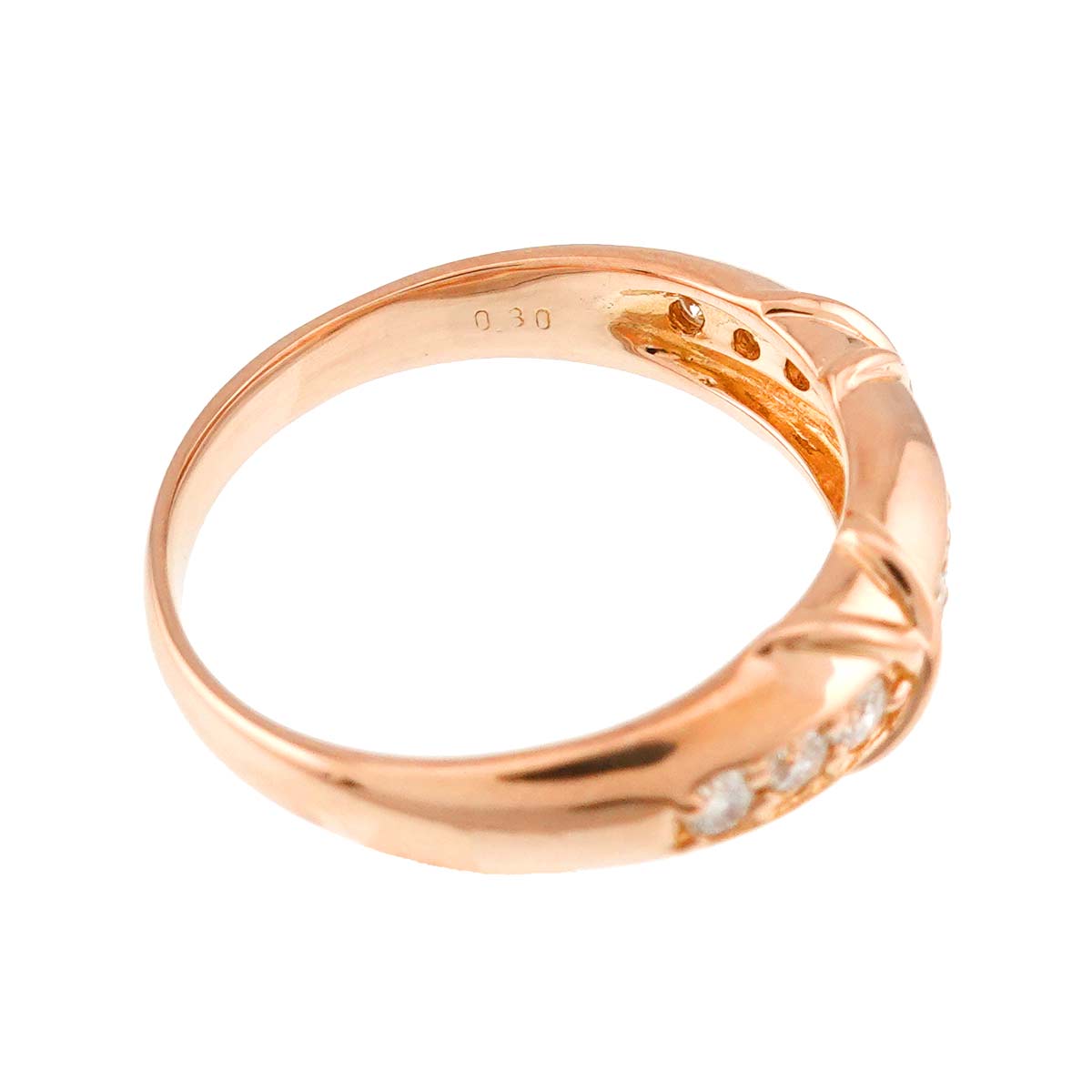 Diamond 0.30ct Ring 18K PG 750 Size5.25(US)