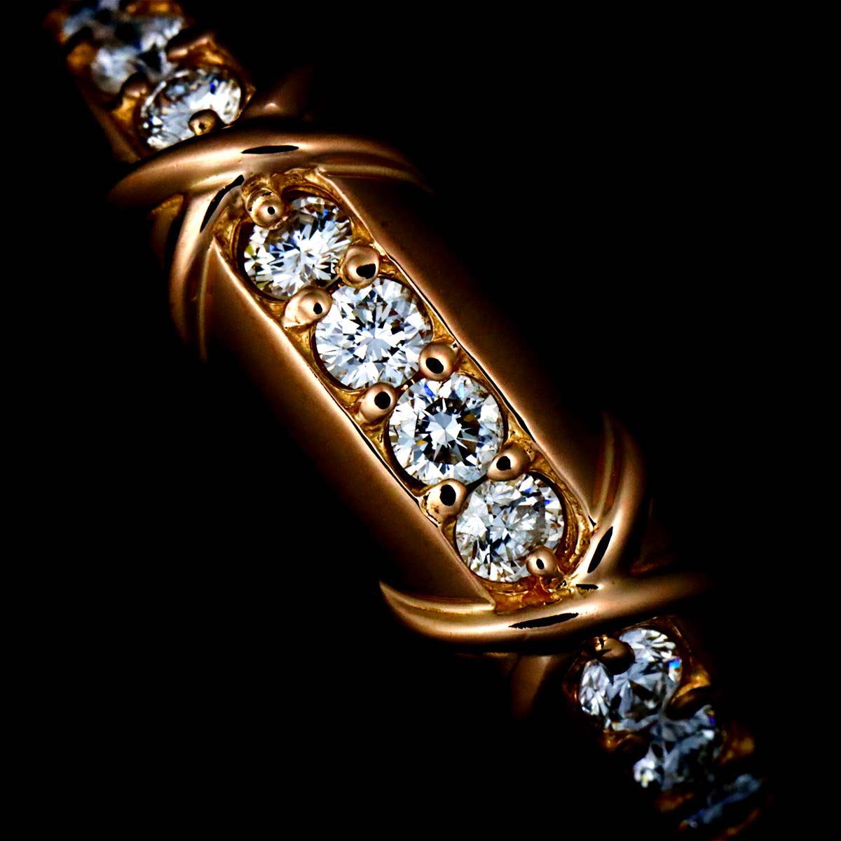 Diamond 0.30ct Ring 18K PG 750 Size5.25(US)