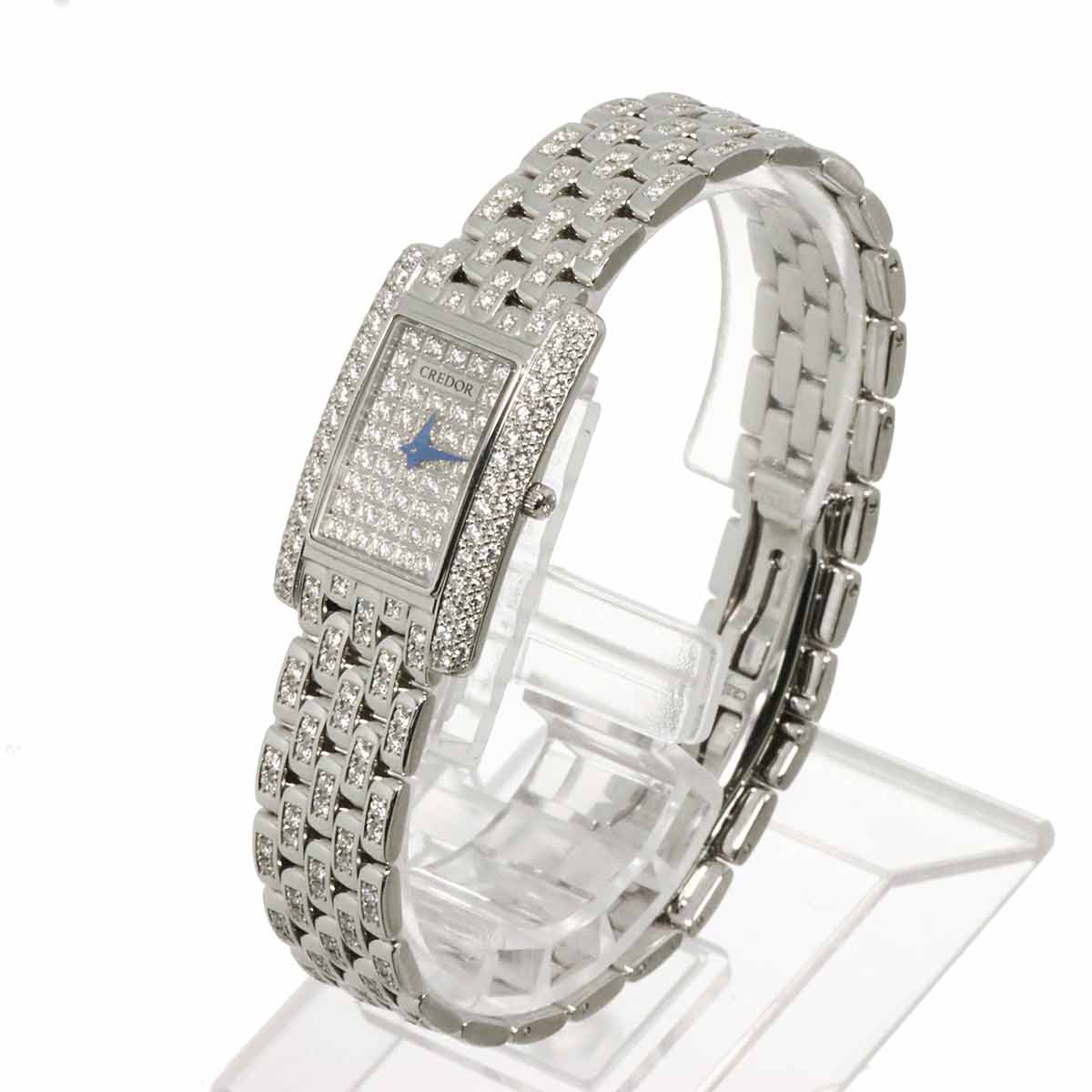 CREDOR 5A70-0AH0 Diamond 750 WG Quartz Ladies Watch