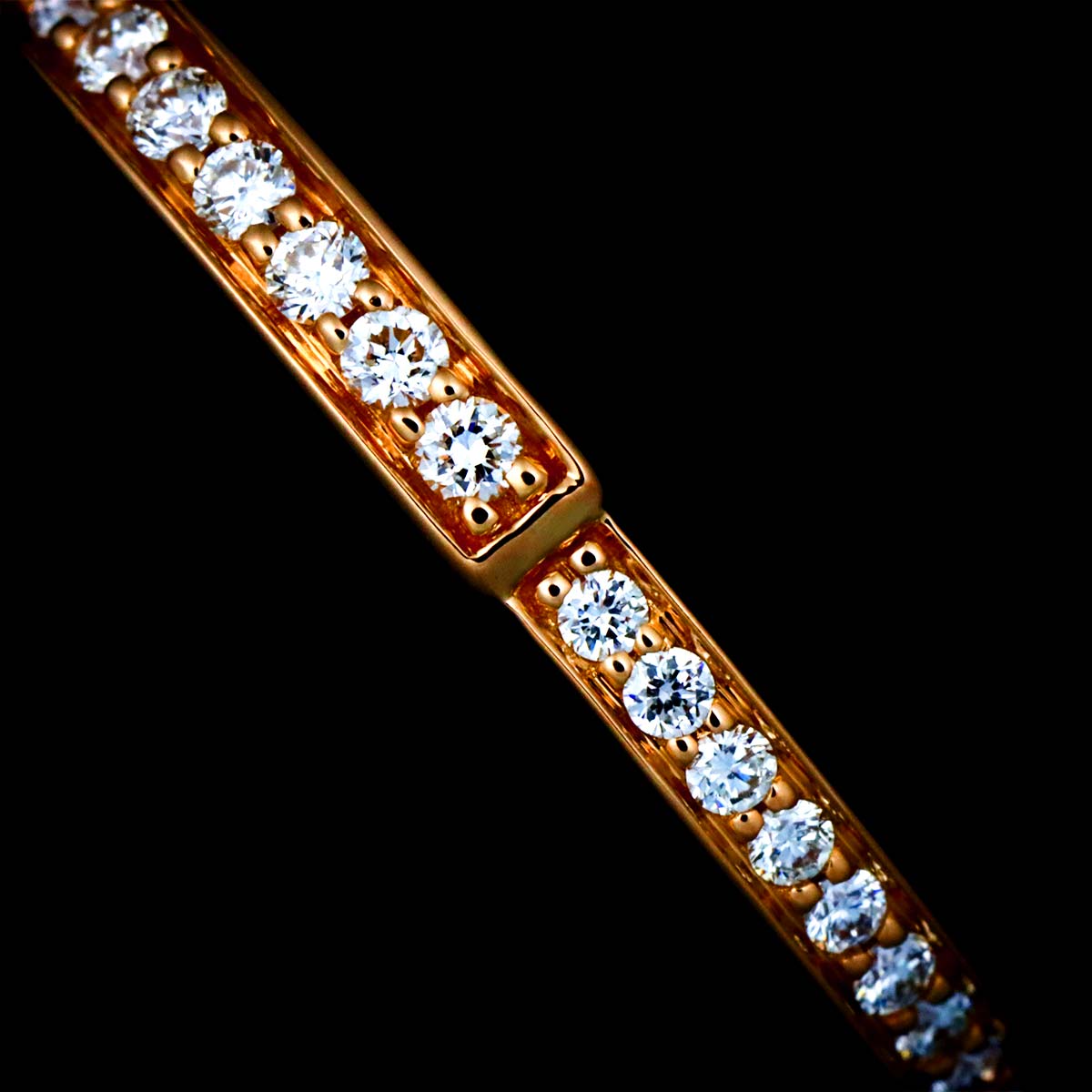 Lock Diamond 0.38ct Ring 18K PG 750 Size6.5-6.75(US)