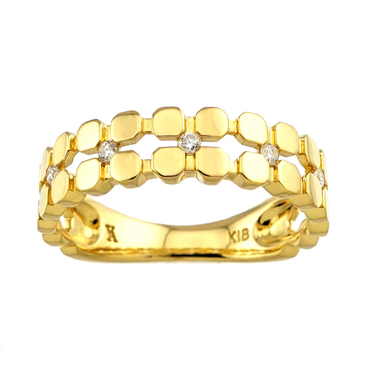 Diamond Ring 18K YG size5.5-5.75(US)
