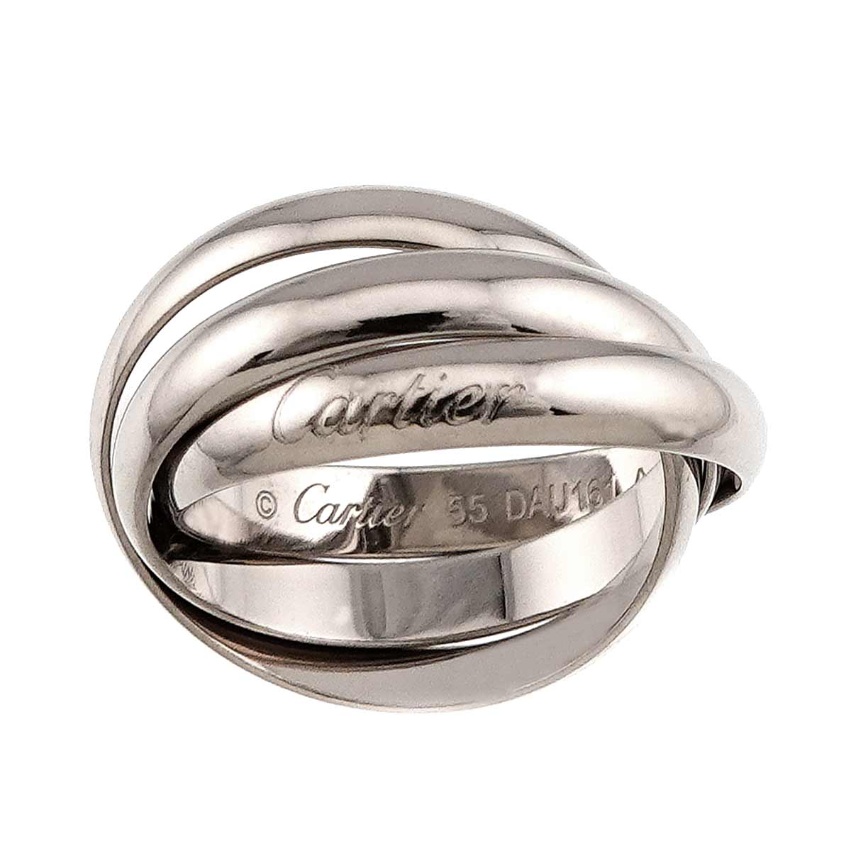 Trinity Ring MM K18 White Gold 750 size55 6.75-7.25(US)