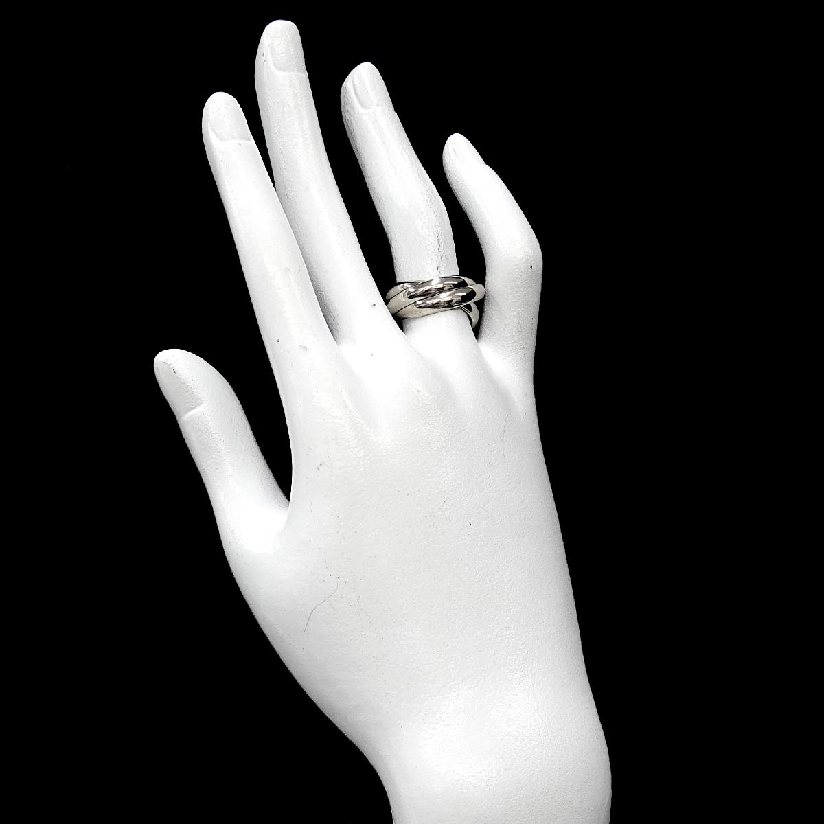 Trinity Ring MM K18 White Gold 750 size55 6.75-7.25(US)