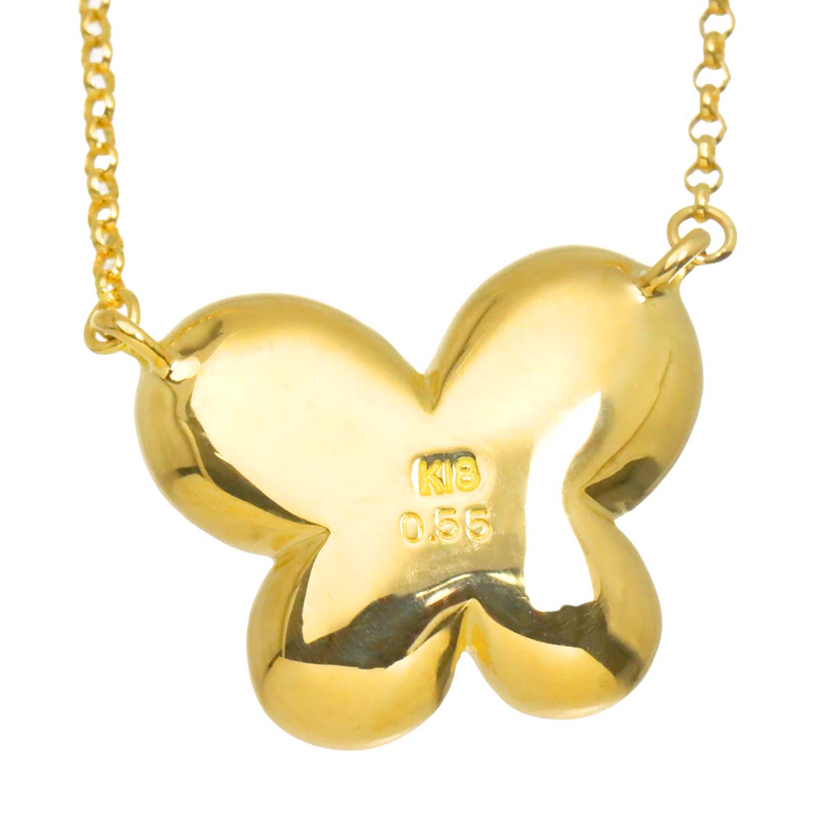 Sapphire 0.55ct Necklace 18K Yellow Gold 750