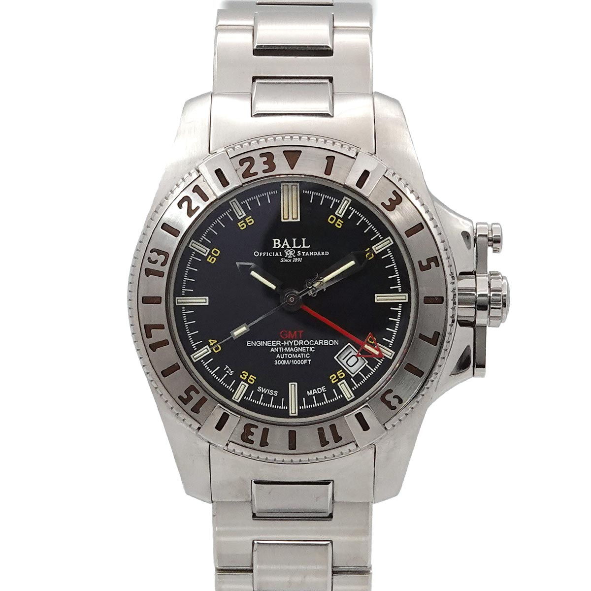 Engineer Hydrocarbon GMT DG1016A date Black Dial Mens Watch