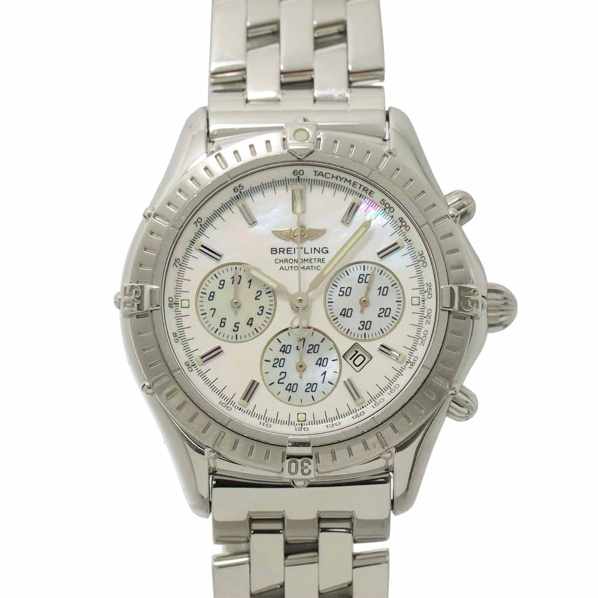 Shadow Flyback A35312 Chronograph Date White Shell Dial