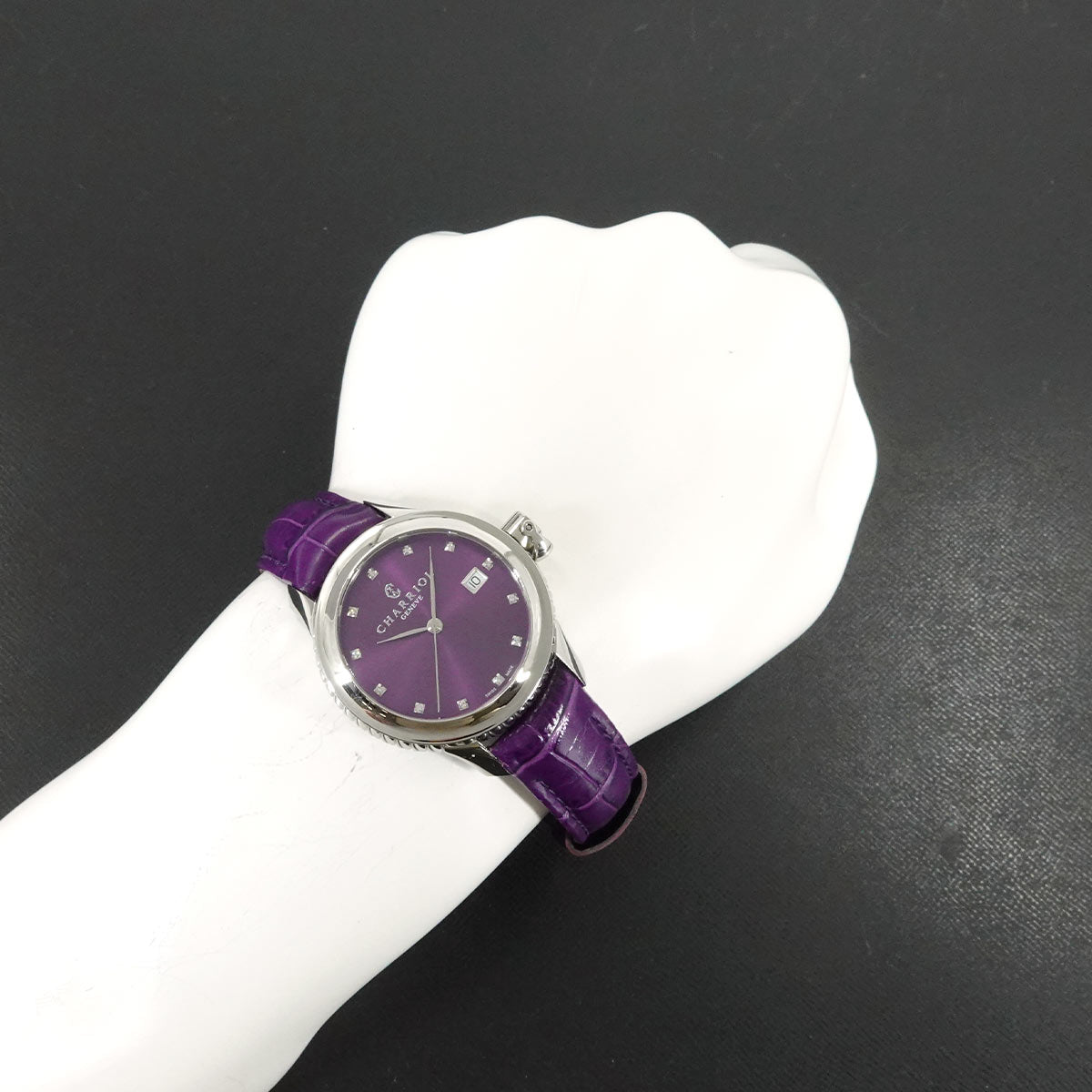 Colvmbvs CO36Q 12P Diamond Quartz purple Dial