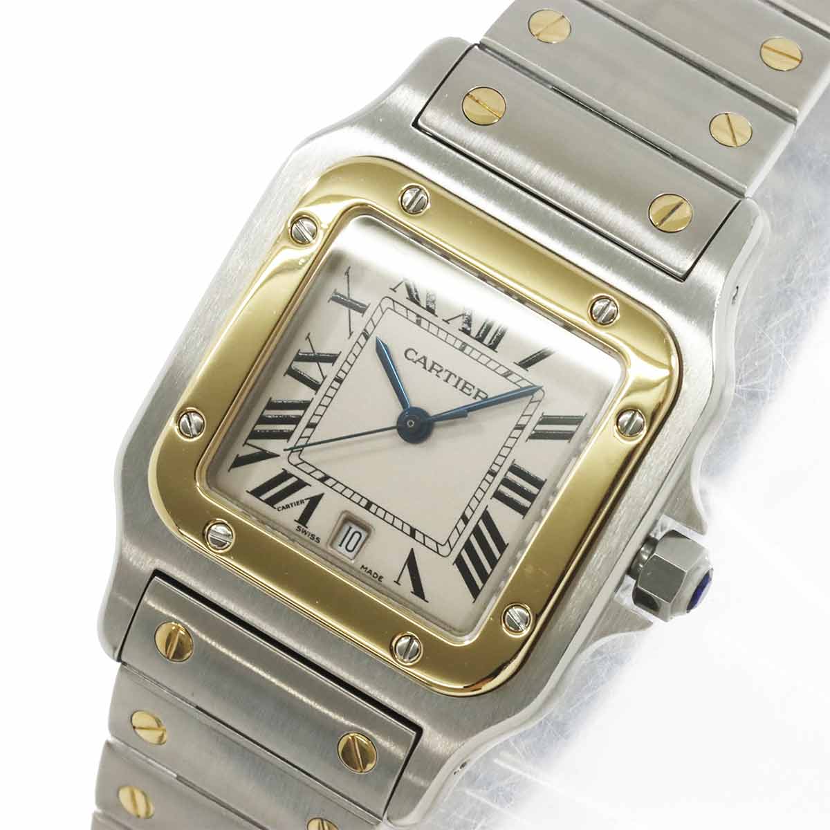 Santos Galbee LM Quartz YG Cream Dial Mens Watch
