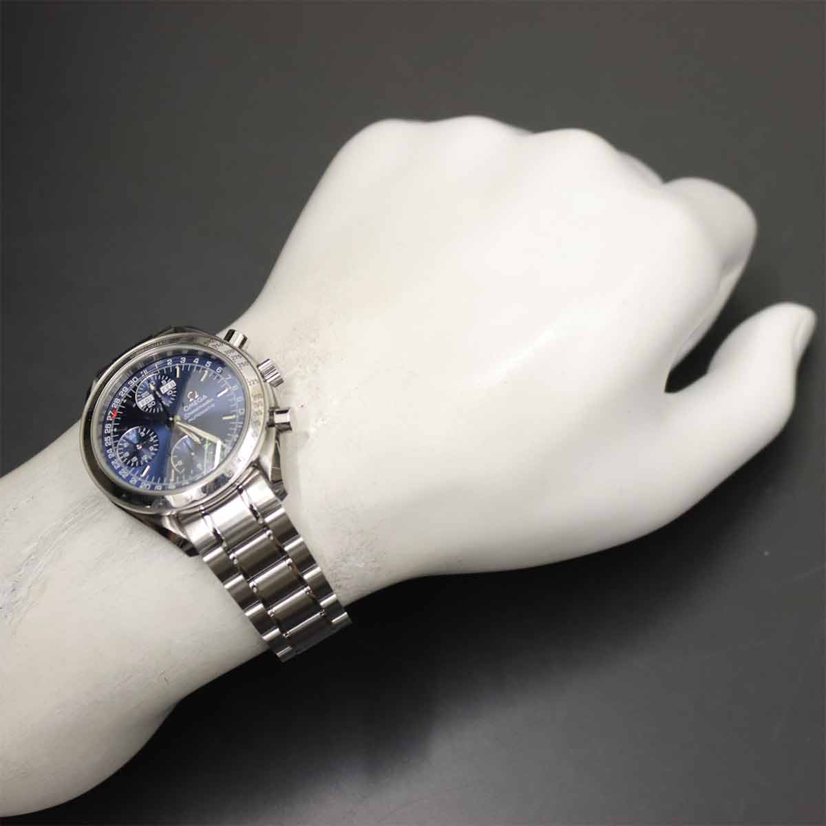 Speedmaster Triple Calendar 3523 80 Automatic Blue Dial Mens