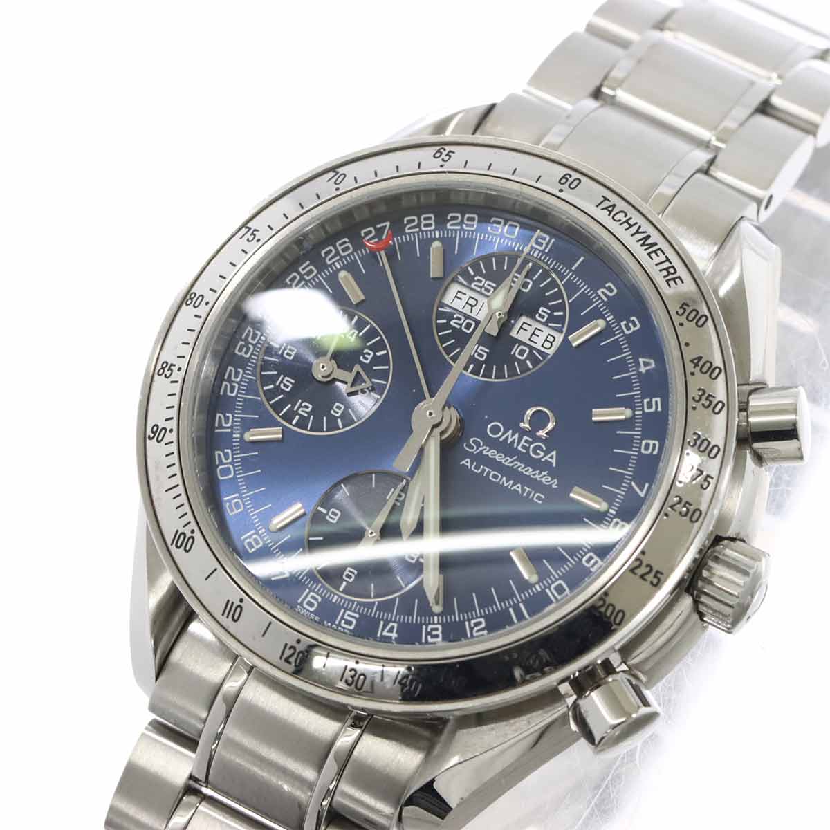 Speedmaster Triple Calendar 3523 80 Automatic Blue Dial Mens