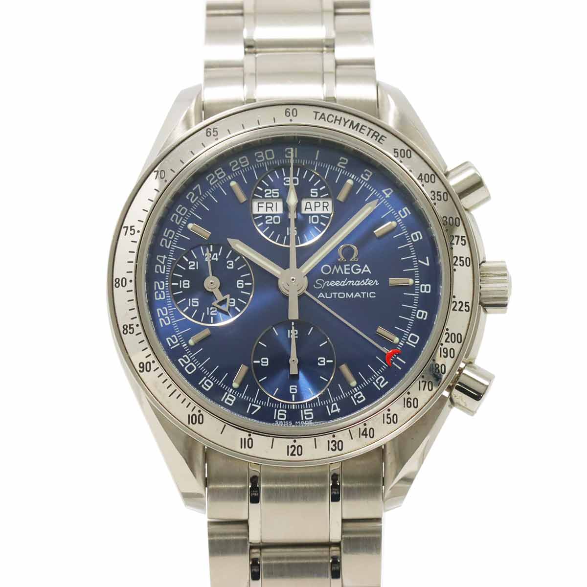 Speedmaster Triple Calendar 3523 80 Automatic Blue Dial Mens