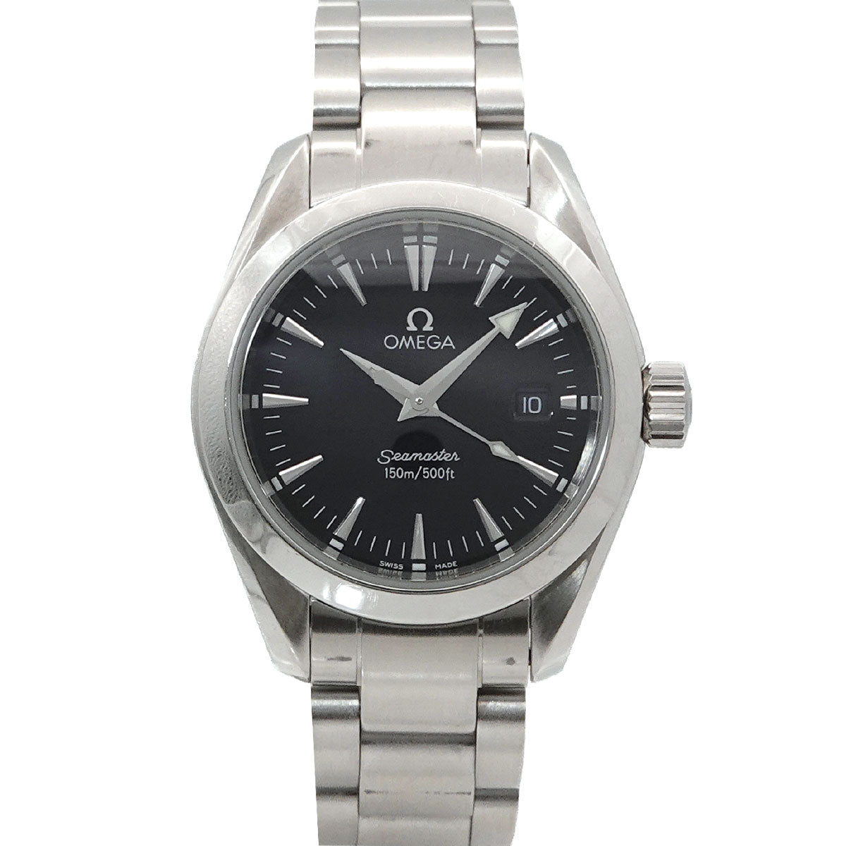Seamaster Aqua Terra 2577 50 Date Quartz Black Dial Ladies