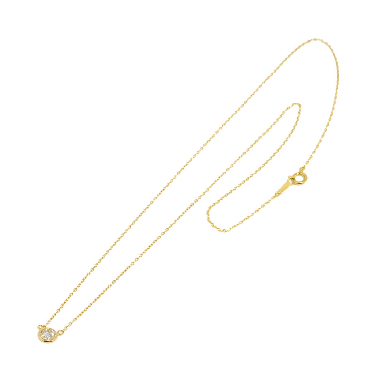 Diamond 0.32ct Necklace 18K YG Yellow Gold 750