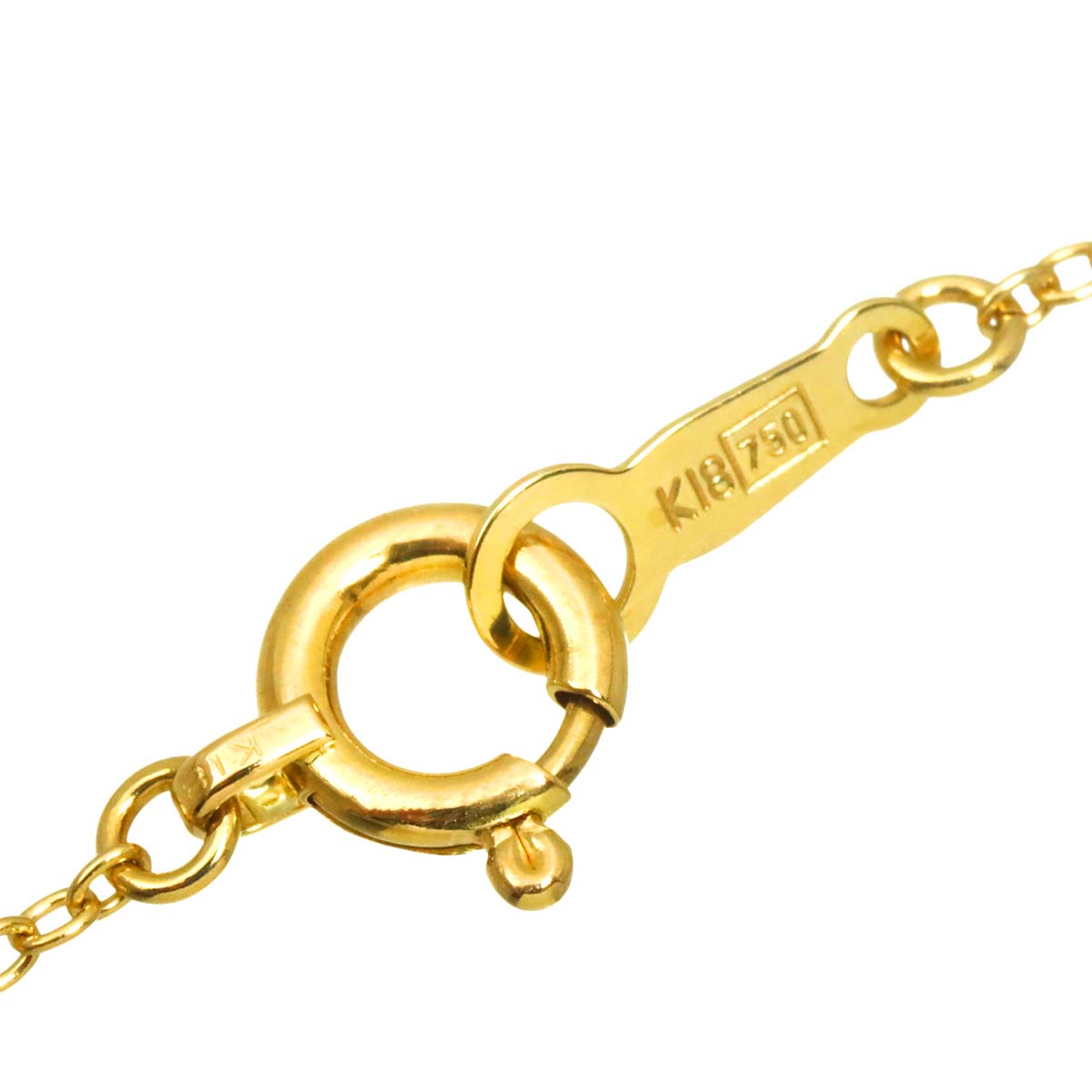 Diamond 0.32ct Necklace 18K YG Yellow Gold 750