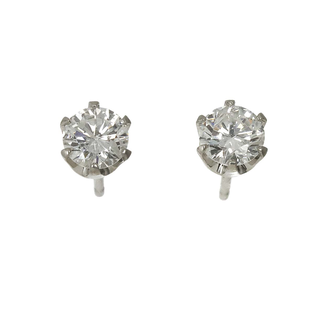 Diamond 1.01ct Earrings Pierced Pt Platinum