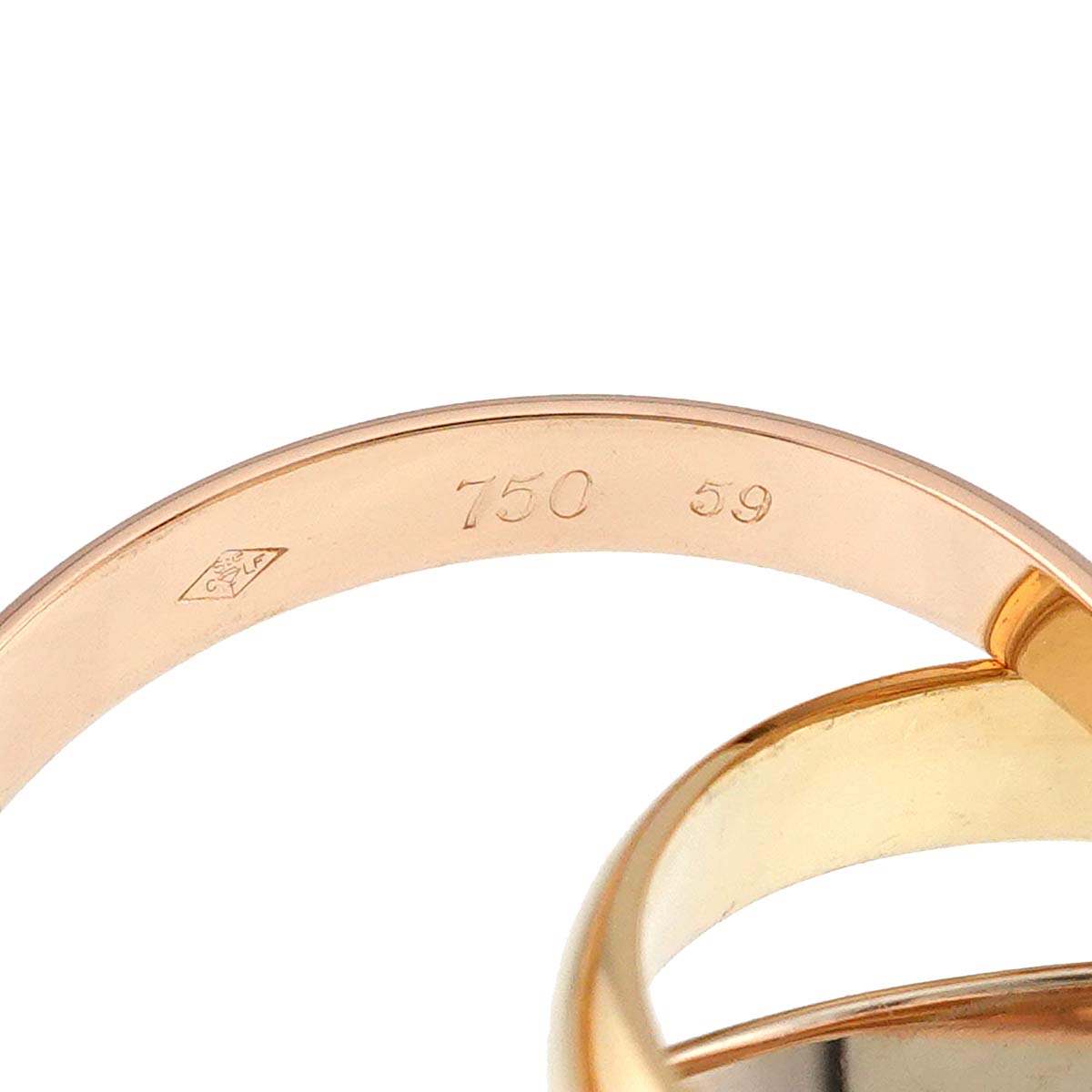 Trinity MM Ring 18K YG WG PG 750 Size59 8.75(US)