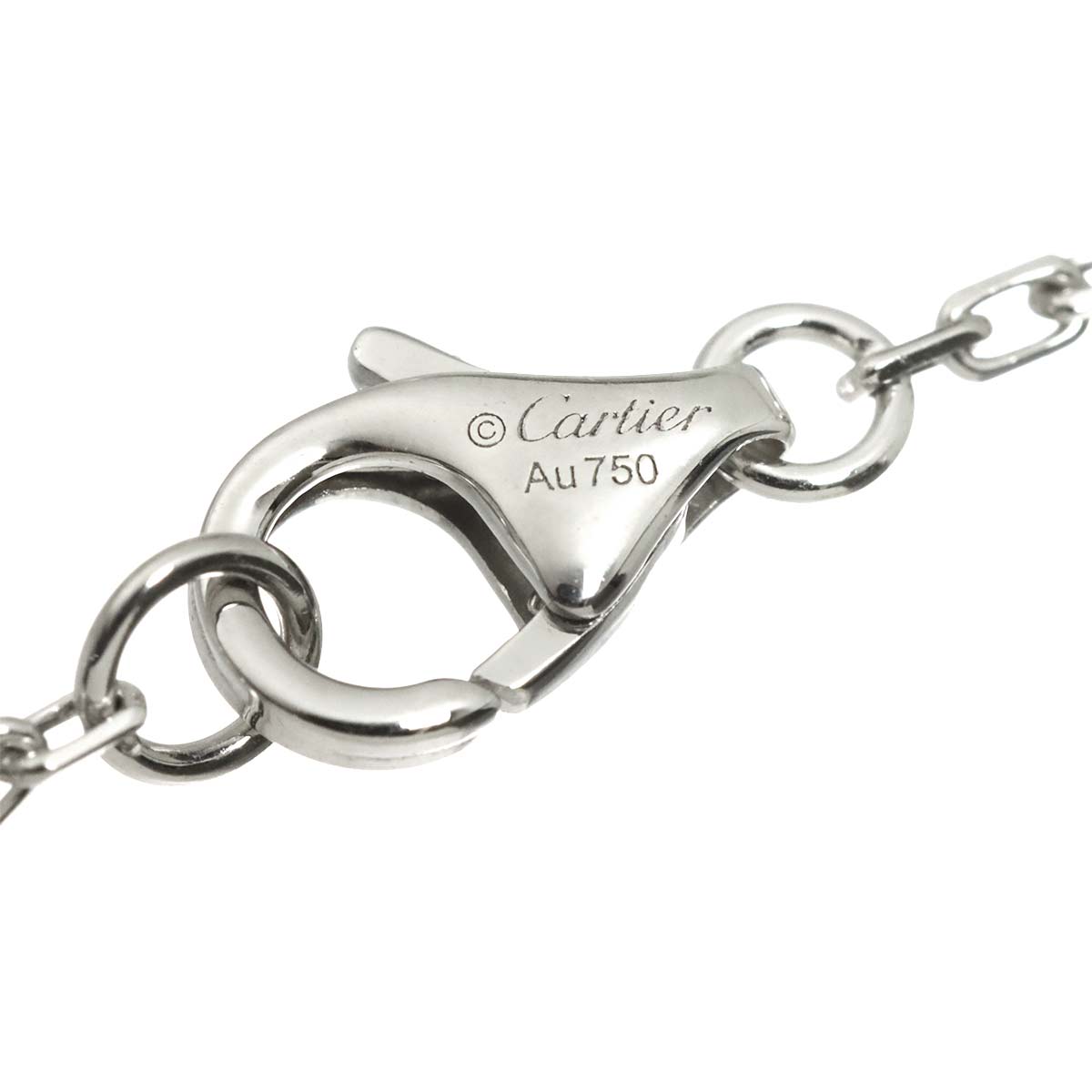 Love Circle Diamond Necklace 18K White Gold 750