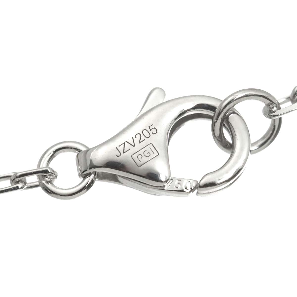 Love Circle Diamond Necklace 18K White Gold 750