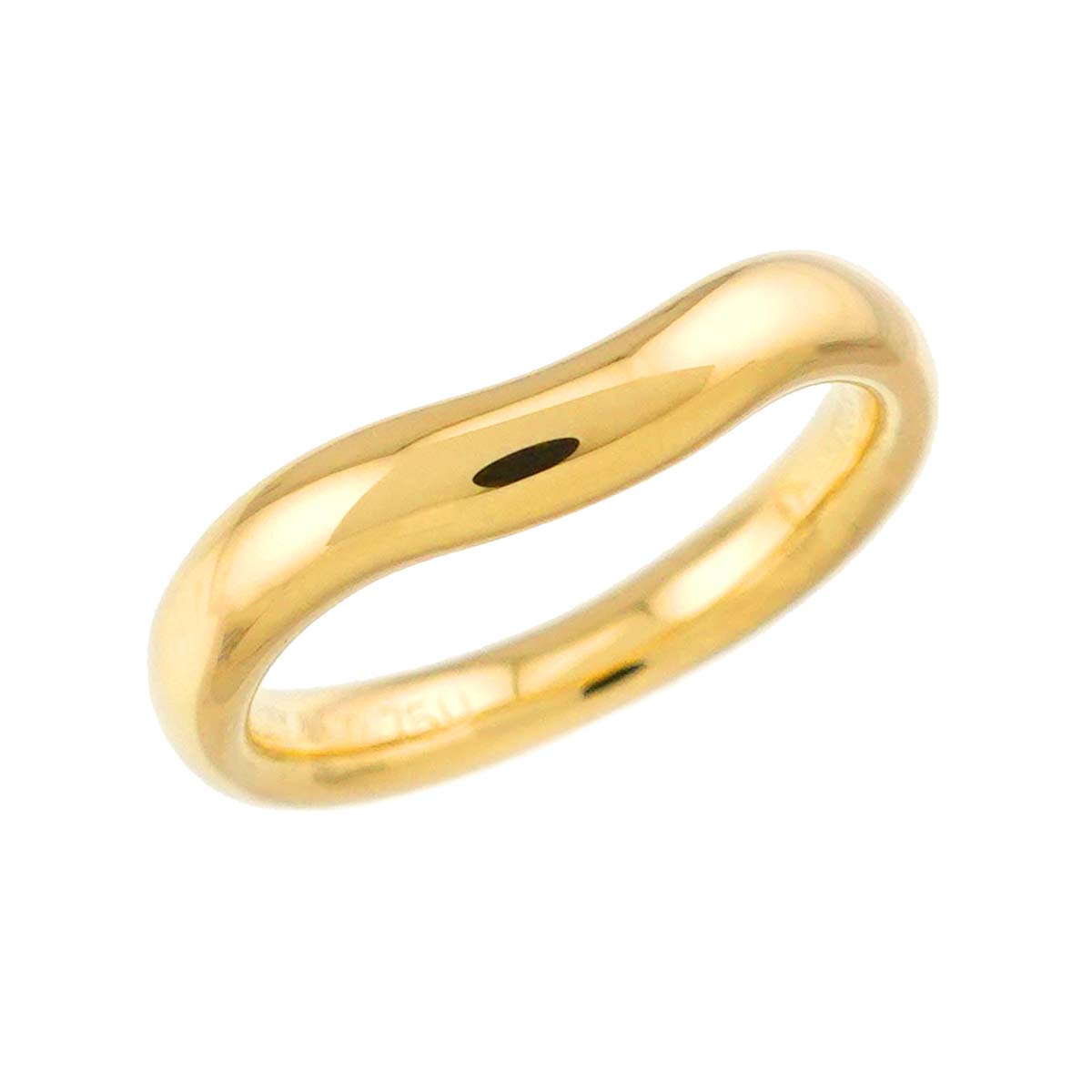 Wide Curved Band Ring 18K Yellow Gold size2.25-2.5(US)