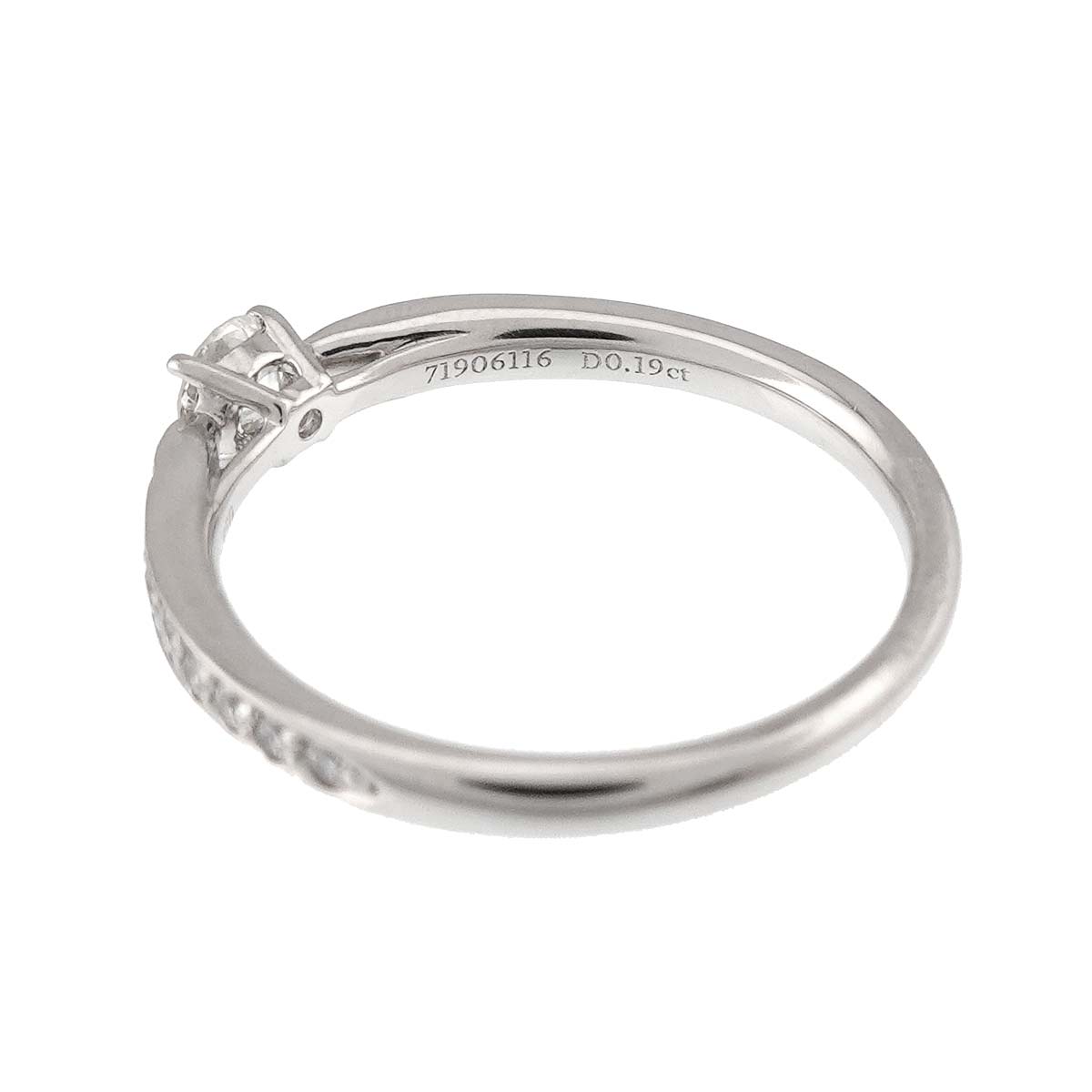Harmony Diamond 0.19ct I/VVS1/3EX Ring Pt Size5.25-5.5(US)