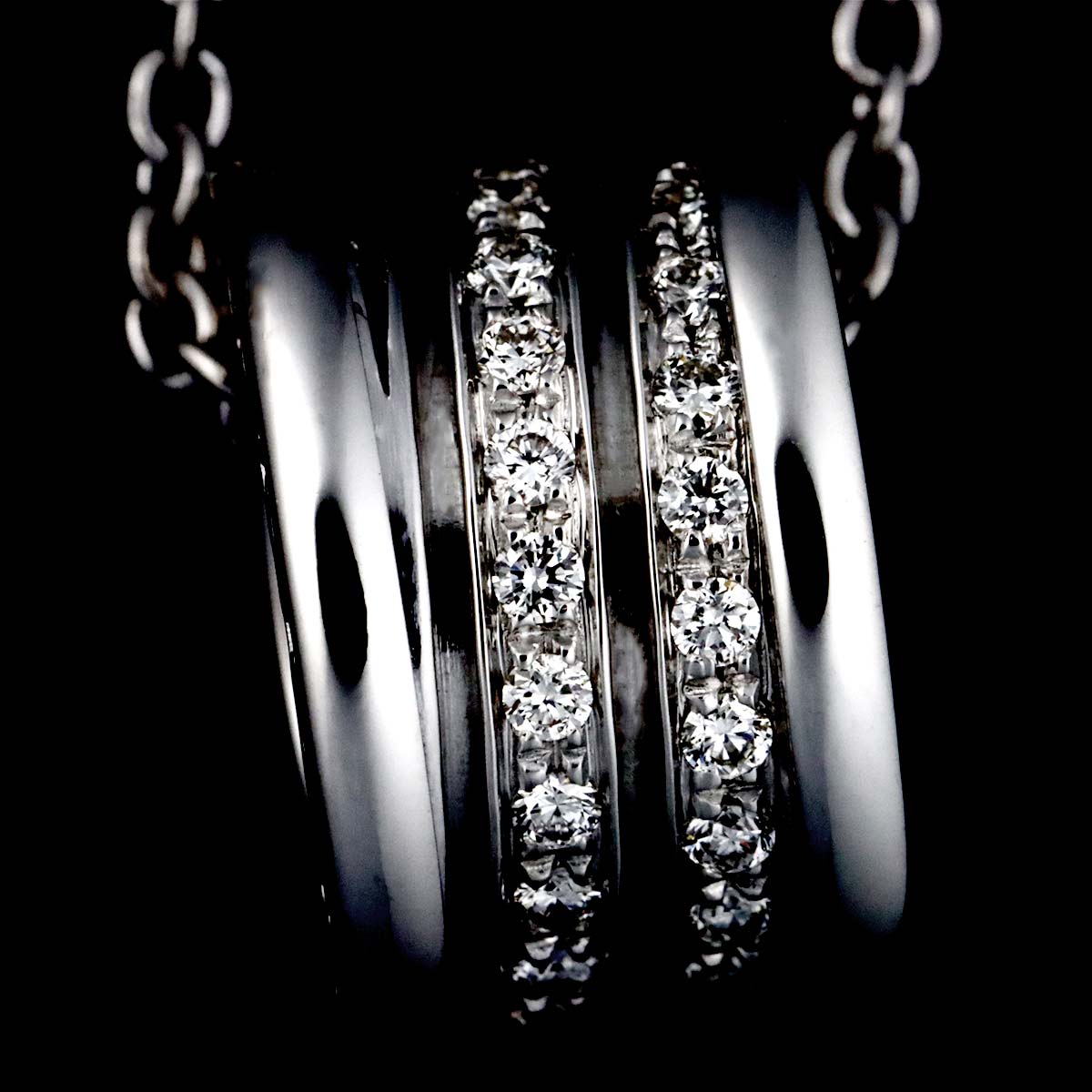 B-ZERO1 Diamond Necklace 18K WG White Gold 750