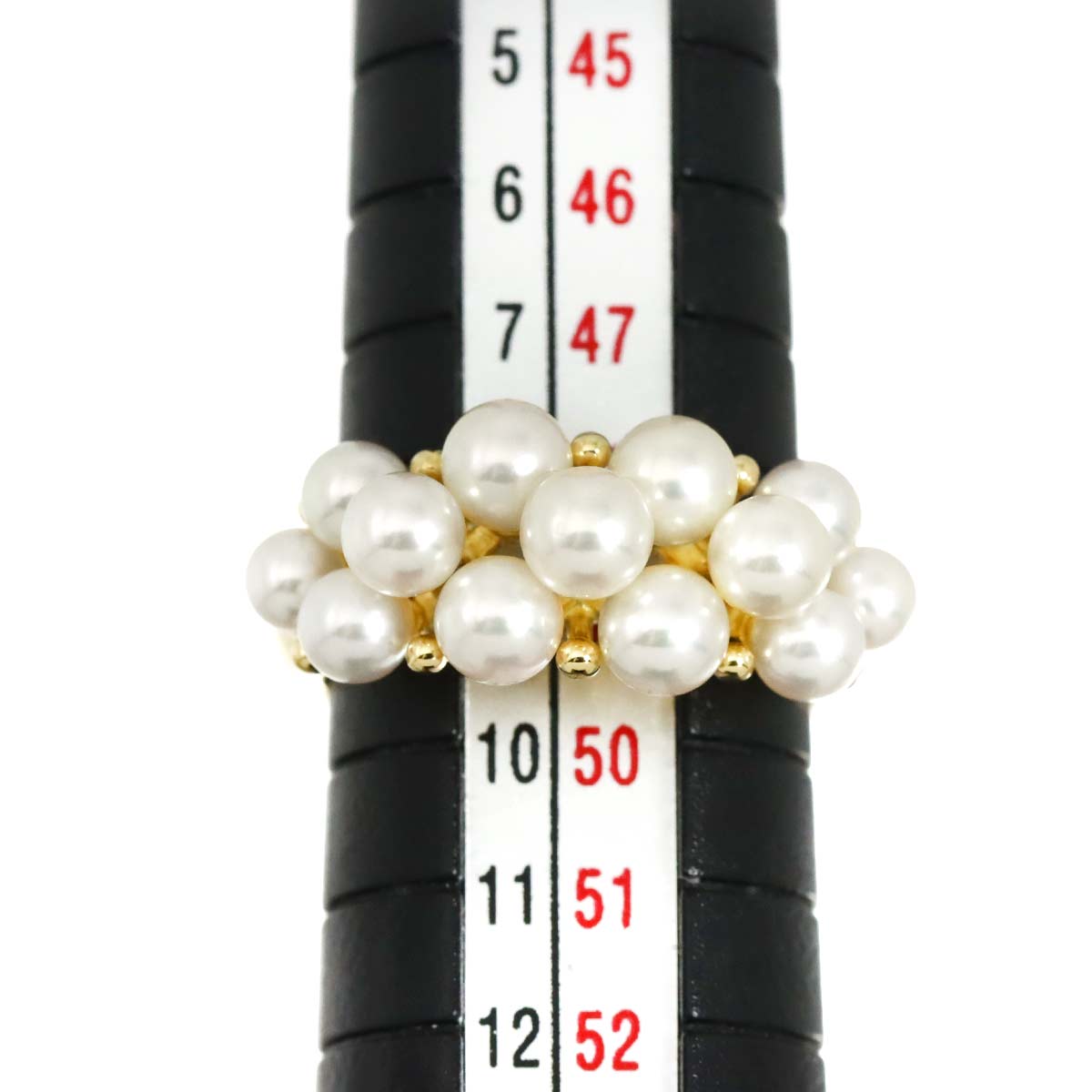Baby Pearl 4.2-3.3mm Ring 18K YG 750 Size4.75-5(US)