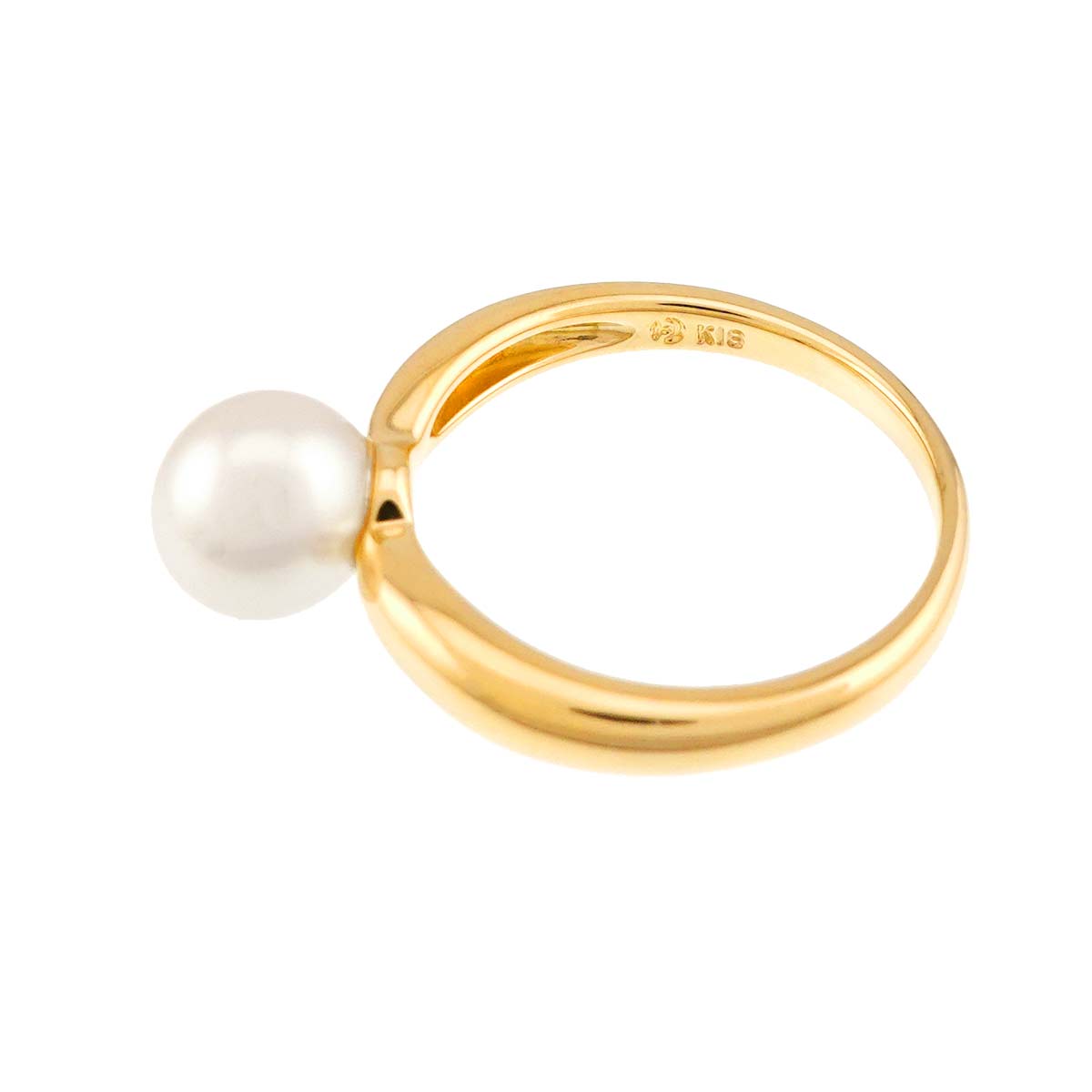 Akoya pearl 6.8mm Ring 18K YG 750 Size5.5-5.75(US)
