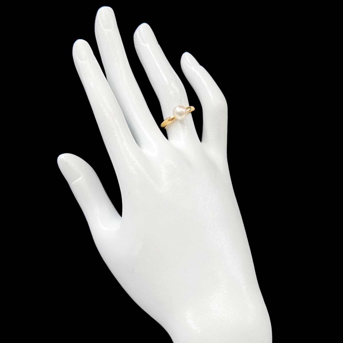 Akoya pearl 6.8mm Ring 18K YG 750 Size5.5-5.75(US)