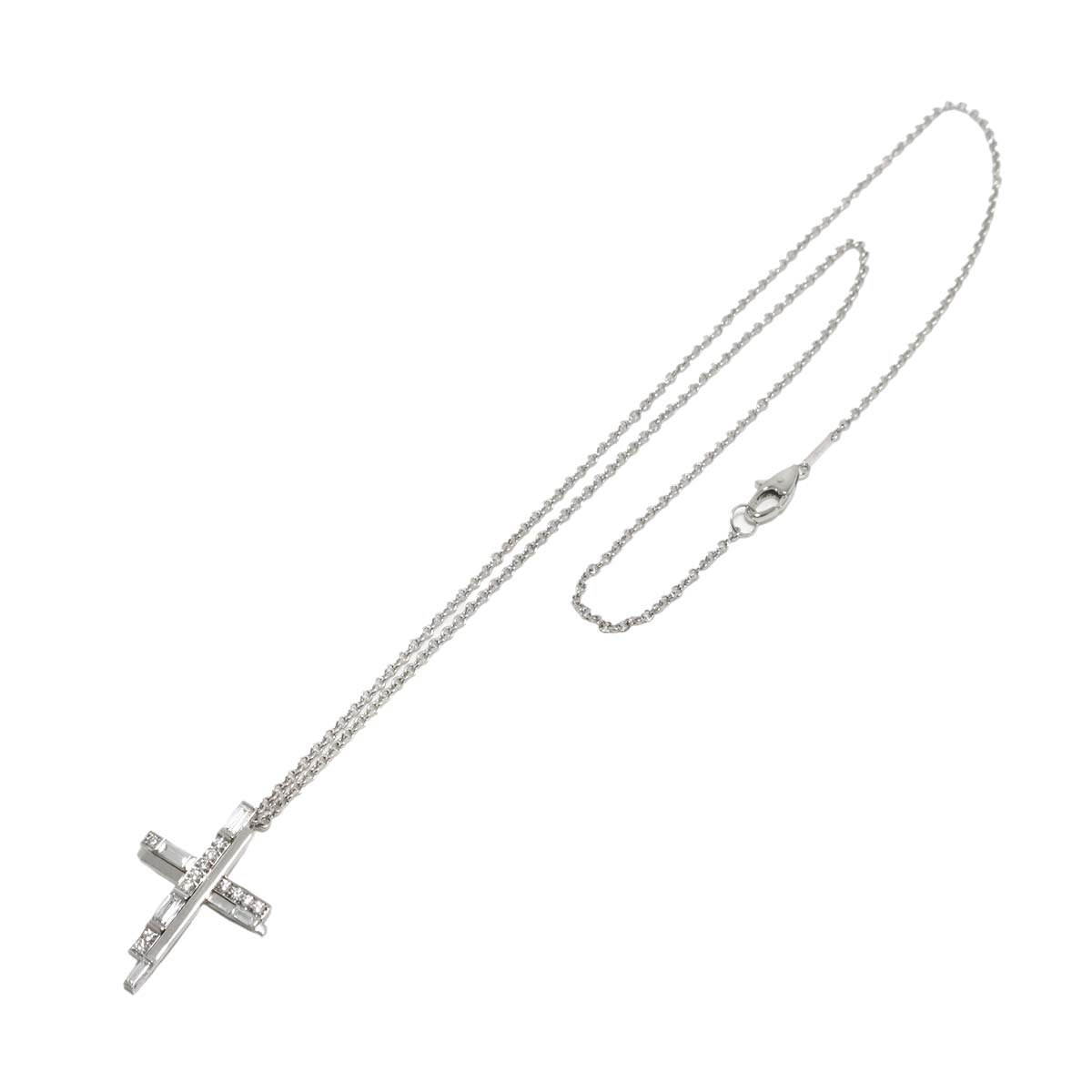 Traffic Cross Diamond Necklace Pt