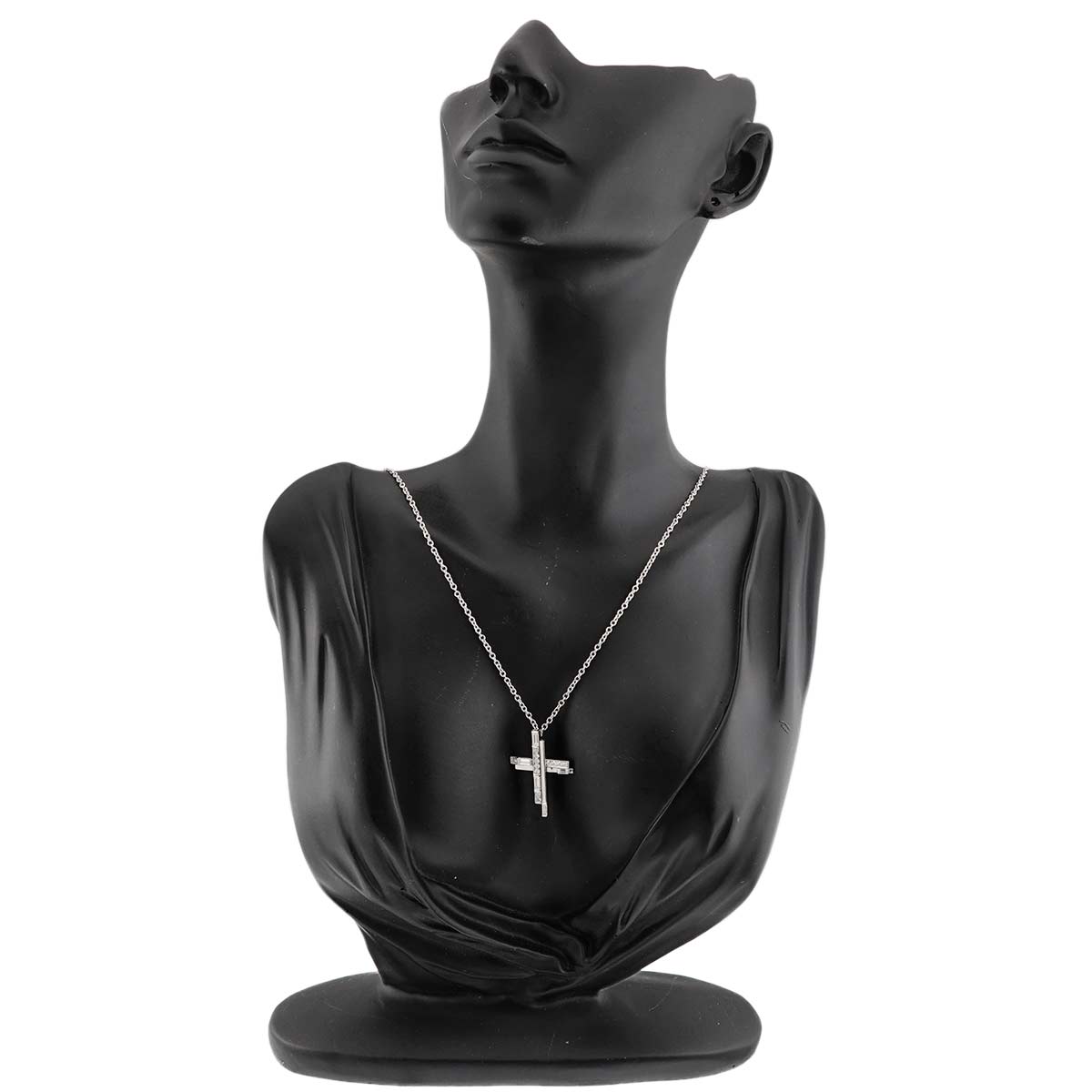 Traffic Cross Diamond Necklace Pt