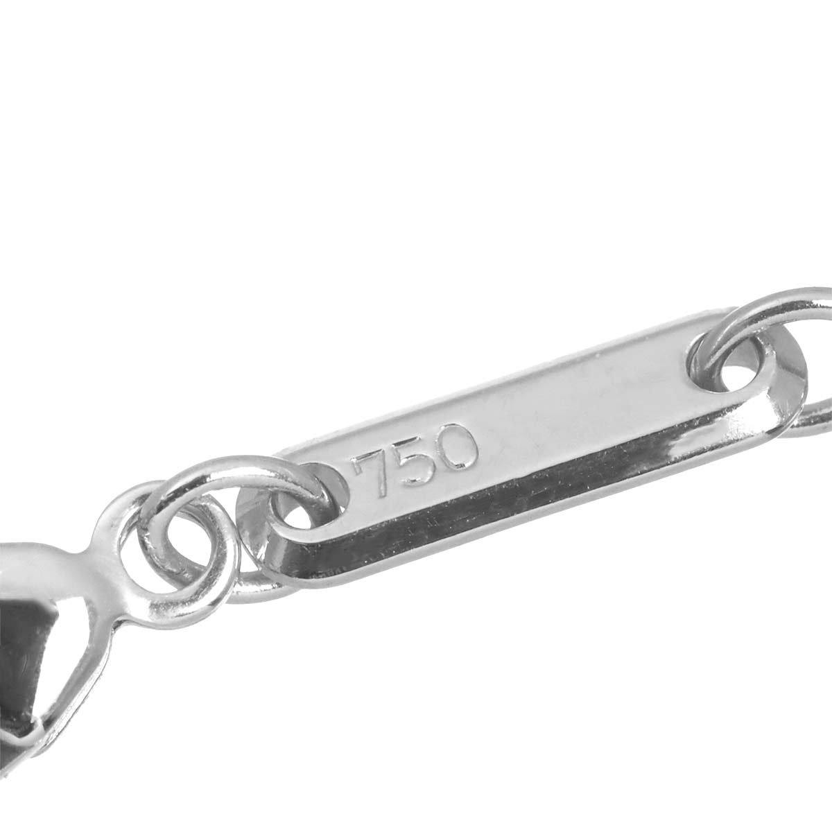 Happy Diamond Heart Necklace 18K White Gold 750
