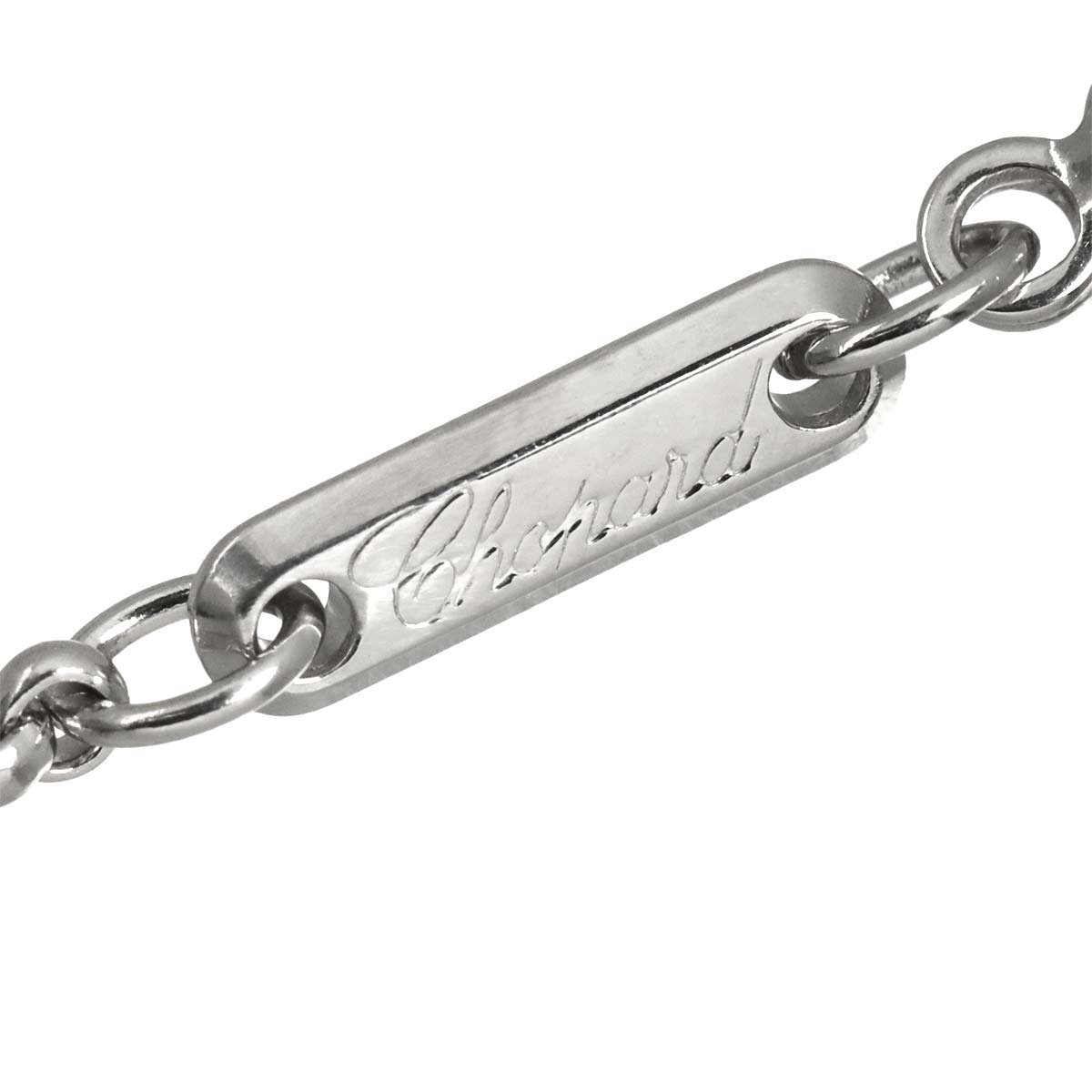 Happy Diamond Heart Necklace 18K White Gold 750