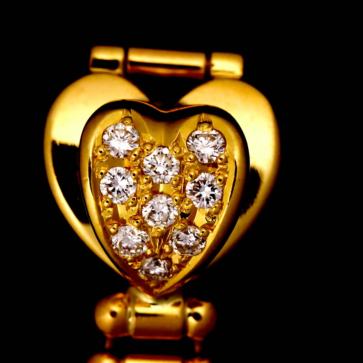 Diamond 0.13ct Ring K18 YG 750 size:Free(US)
