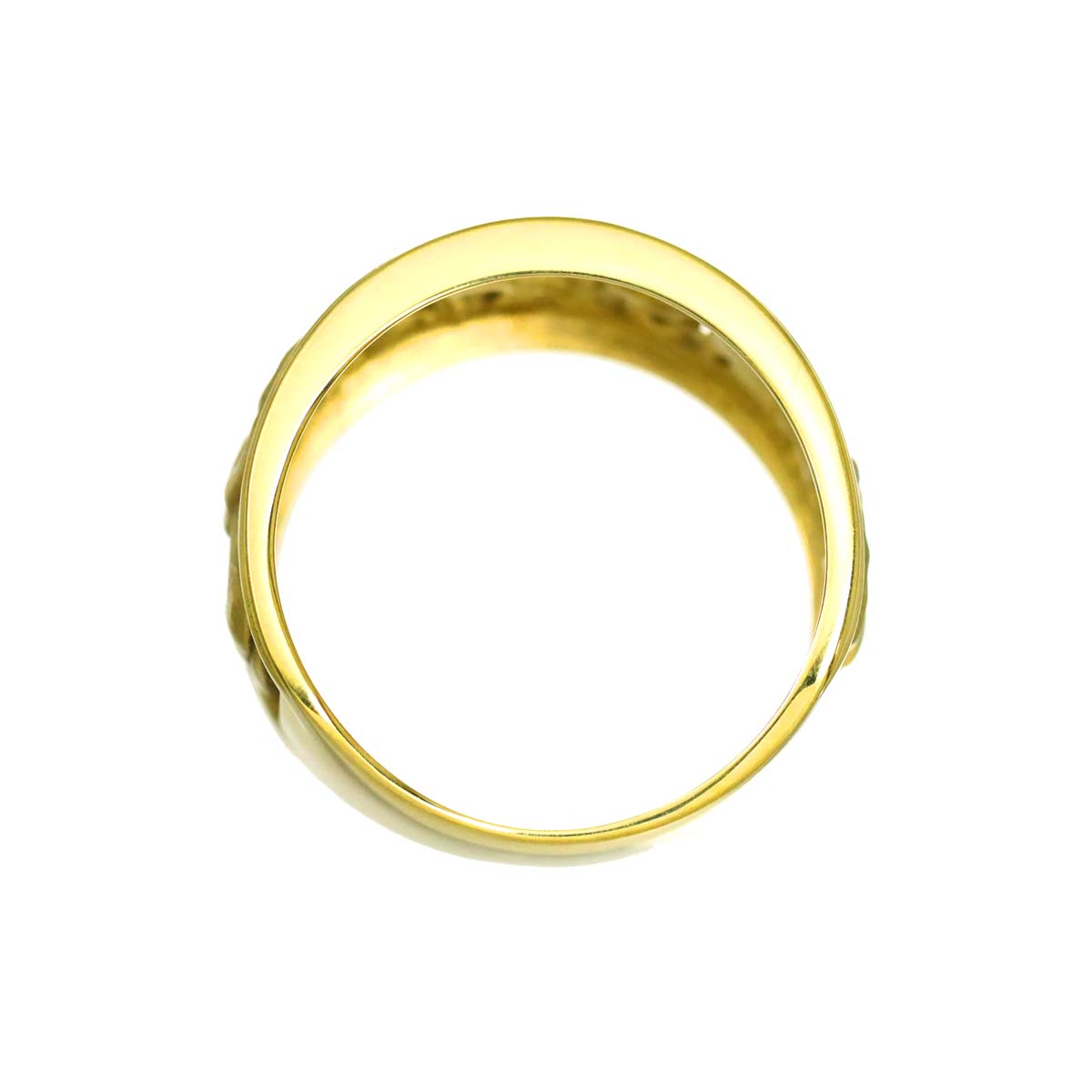 Diamond 0.03ct Ring 18K YG Yellow Gold 750 size6(US)