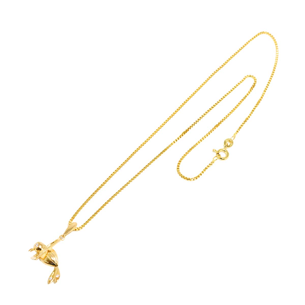 Diamond Necklace 18K YG Yellow Gold 750