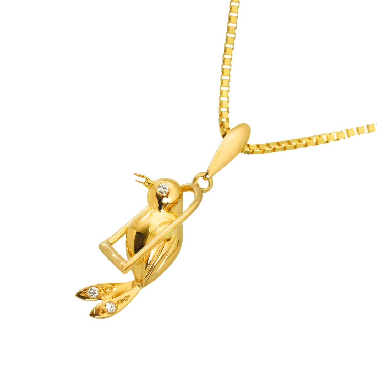 Diamond Necklace 18K YG Yellow Gold 750