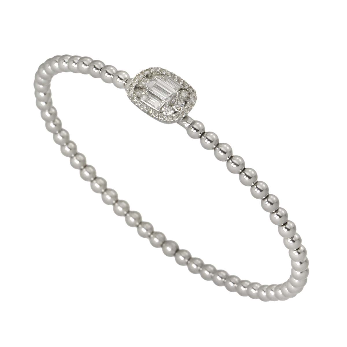 Diamond 0.70ct Bracelet 18K K18 WG White Gold 750