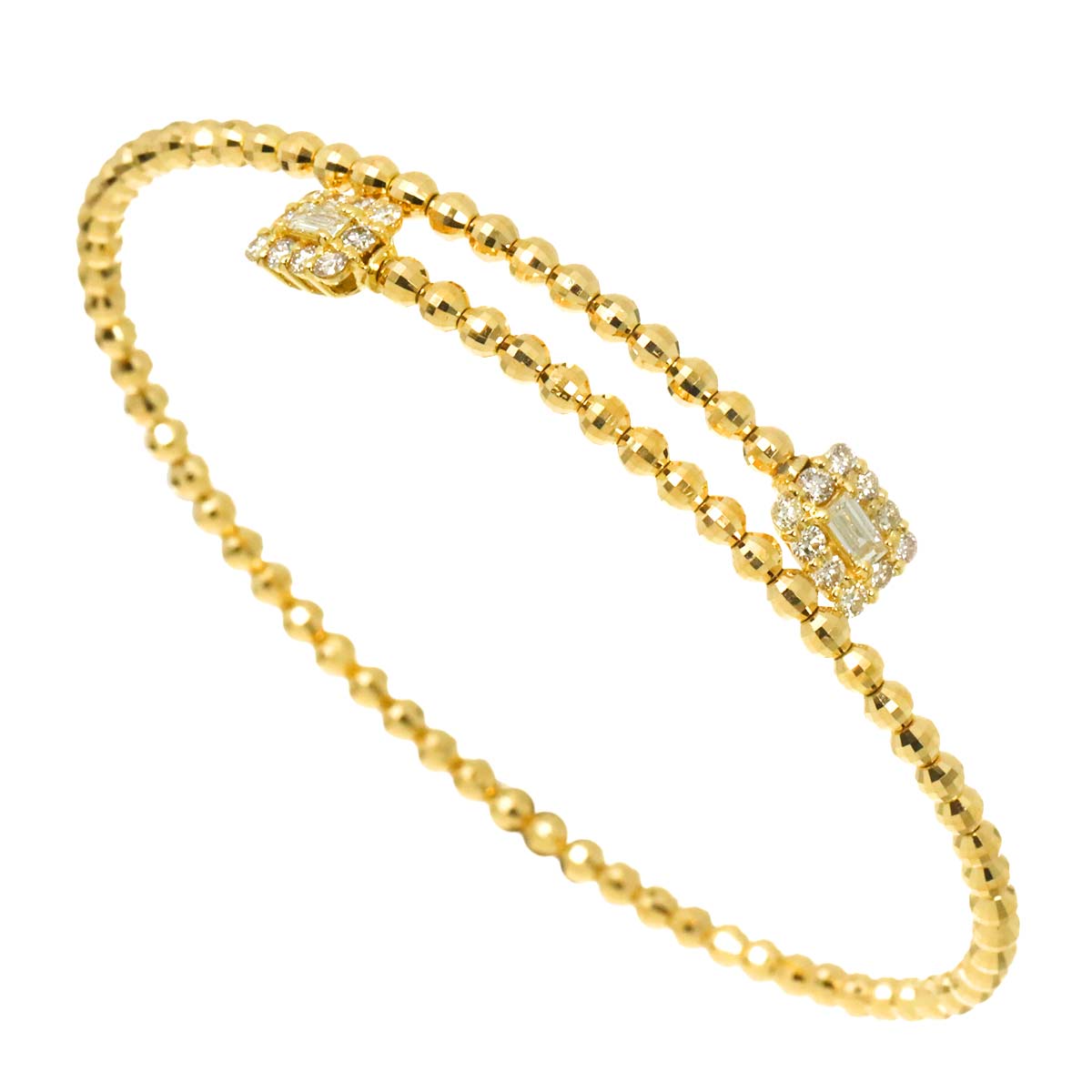 Diamond 0.50ct Bracelet 18K K18 YG Yellow Gold 750