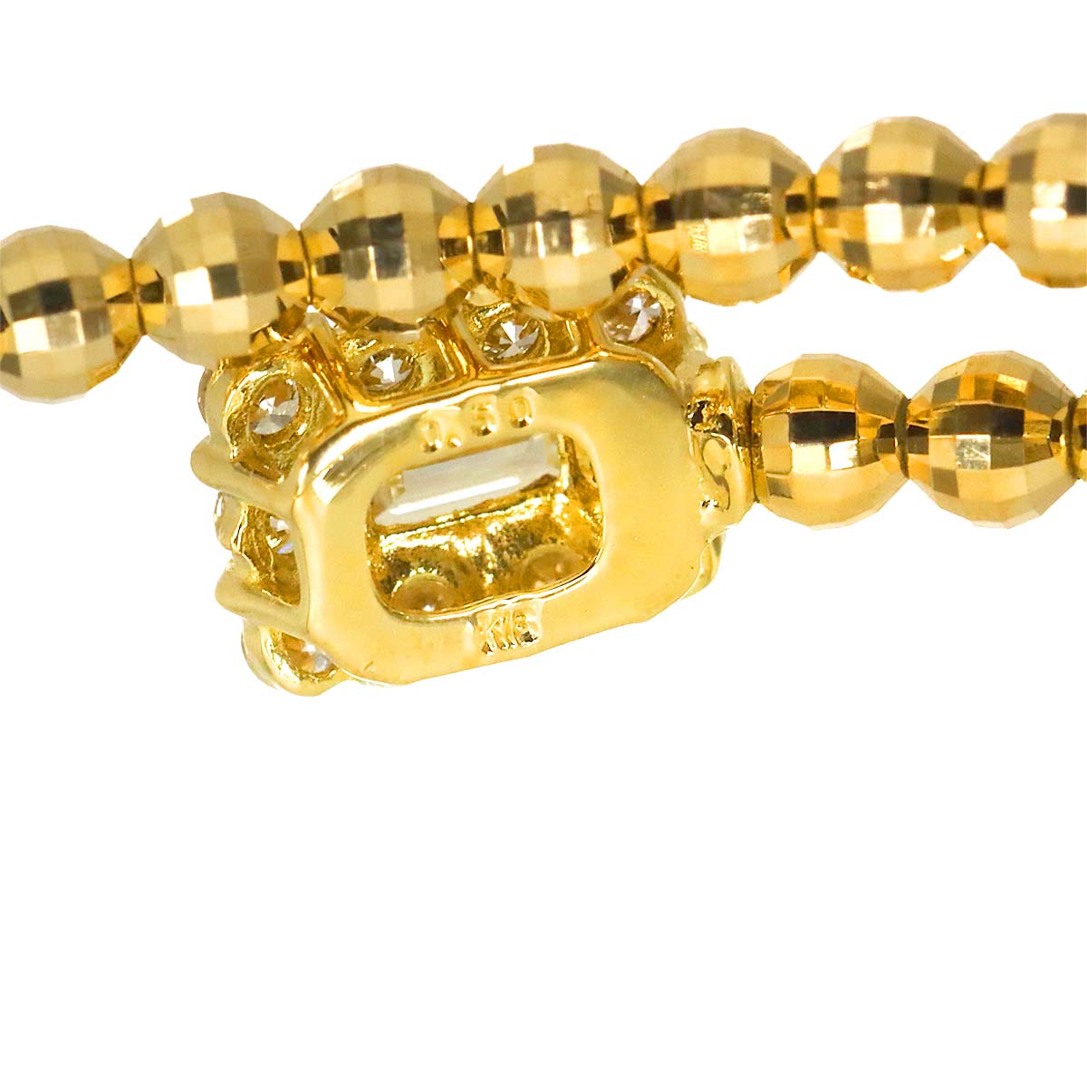 Diamond 0.50ct Bracelet 18K K18 YG Yellow Gold 750